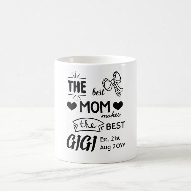 NOUVEAU GIGI MUG - Personnalisé pour grand-mère, N (Centre)
