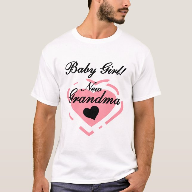 Nouveau Grand-mère Baby Girl Tshirts et cadeaux (Devant)