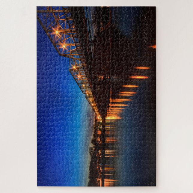 Nouveau Hope Lambertville Bridge Jigsaw Puzzle 100 (Vertical)