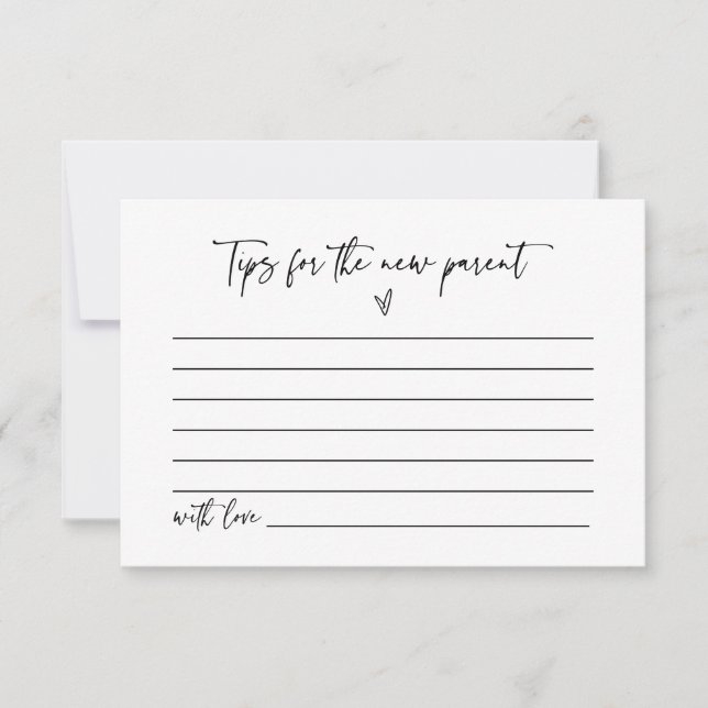 Nouveau jeu d'activité Baby shower de carte consei (Devant)