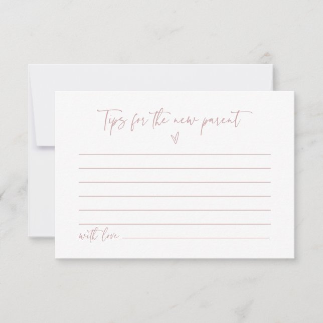 Nouveau jeu d'activité Baby shower de carte consei (Devant)