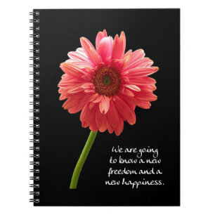 Nouveau journal de Gerbera de rose de bonheur de n