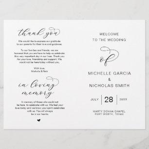 Nouveau M. et Mme, Programmes de mariage pliables