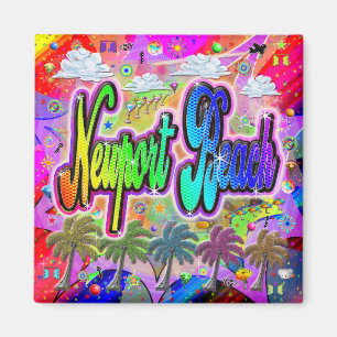 Nouveau Magnet de la vue de la plage de Newport Ex