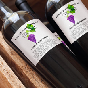 Nouveau Maman Étiquettes de vin cadeau