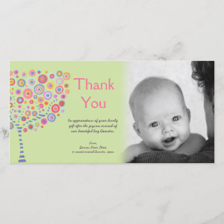 Nouveau Merci Photocard de cadeau d'arrivée de