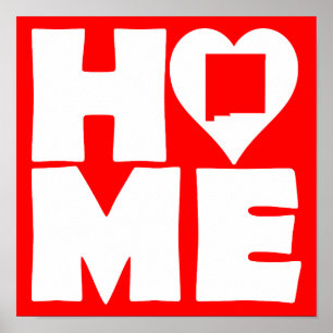 Nouveau-Mexique Accueil Coeur État affiche