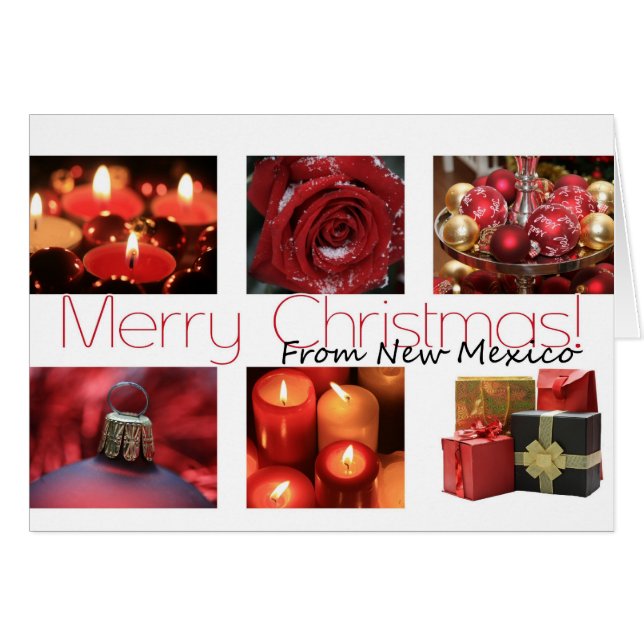 Nouveau-Mexique Carte spéciale État collage hiver (Devant horizontal)