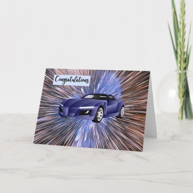 Nouveau modèle sportif de la carte de félicitation (Devant)