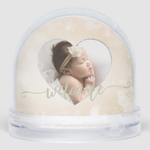 Nouveau-né Baby Girl Custom 2Photo Welcome Script