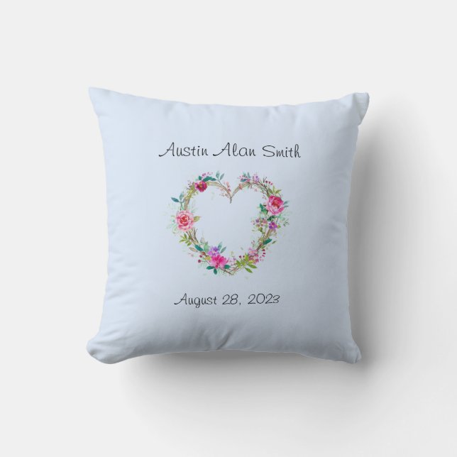 Nouveau-né coussin monogrammé (Recto)