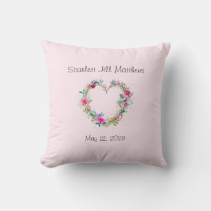 Nouveau-né coussin monogrammé