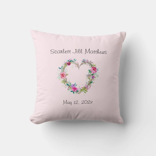 Nouveau-né coussin monogrammé (Recto)