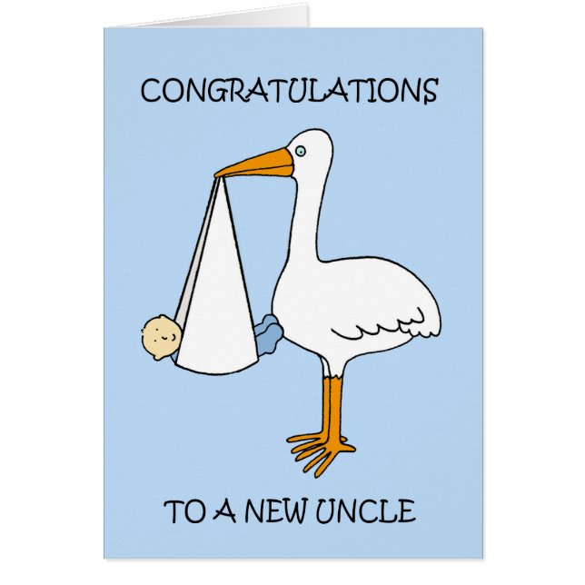 Nouveau oncle à bébé garçon Félicitations (Devant)