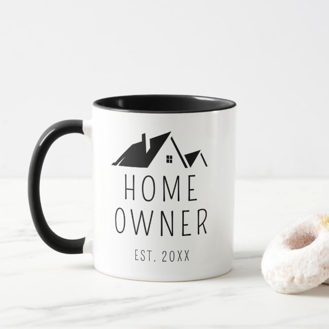 Nouveau propriétaire de maison de café Mug (Avec donut)