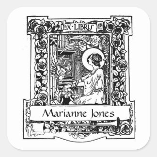Nouveau Stickers Plaque Ex Libris