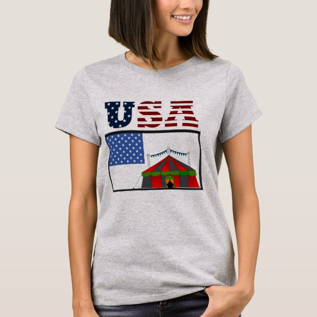 Nouveau T-Shirt Drapeau USA (Devant)