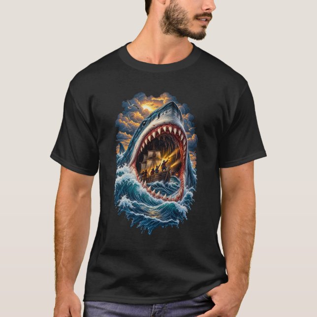 Nouveau T-shirt style requin (Devant)