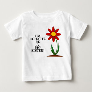 Nouveau Tshirt Bébé Grande Sœur Fleur Enfant