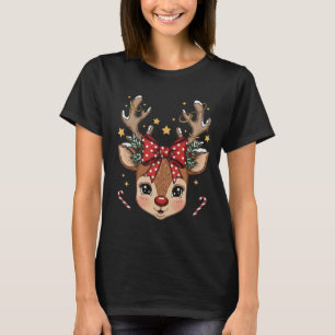 Nouveau Tshirt Noir Tee Xmas Cerf Graphique