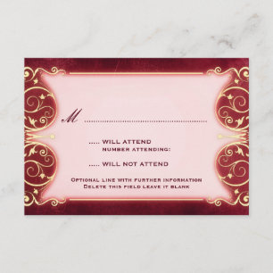 Nouveau Victorien : Rouge & Or RSVP