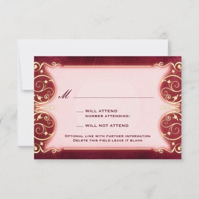 Nouveau Victorien : Rouge & Or RSVP (Devant)