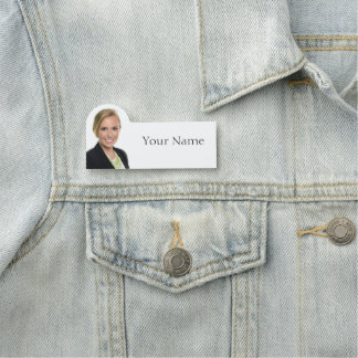 NOUVEAUTÉ ! Balise de nom - Badge en forme 3" X 1,