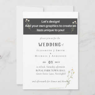 NOUVEAUTÉ ! CONCEPTION PROPRE INVITE DE MARIAGE -