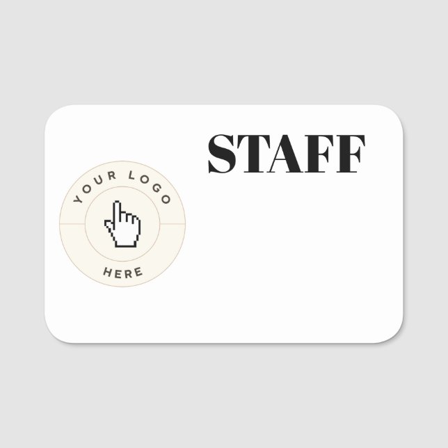 NOUVEAUTÉ ! Étiquette de nom - Personnel - Effacem (Devant)