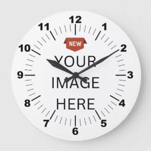 NOUVEAUTÉ ! Horloge - Cadre rond en bois noir de 1