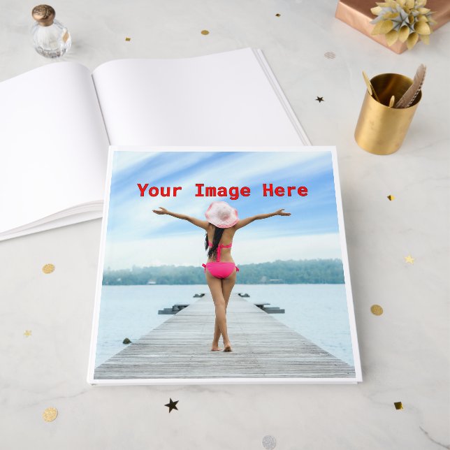 NOUVEAUTÉ ! Livre d'or - Huile d'argent - 12" x 12 (Recto ouvert)