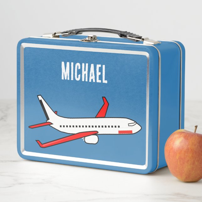 NOUVEAUTÉ ! Lunchbox - Avion (ajouter le nom) Méta (En situation)