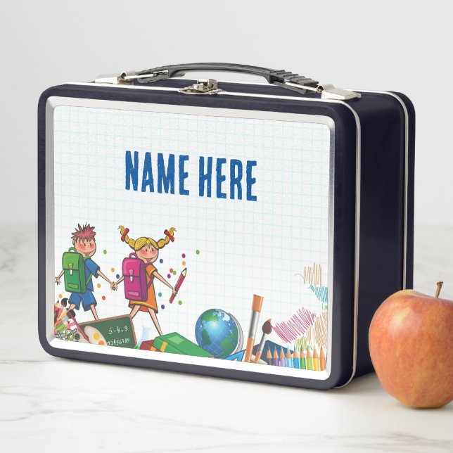 NOUVEAUTÉ ! Lunchbox - Retour à l'école Métal - No (En situation)