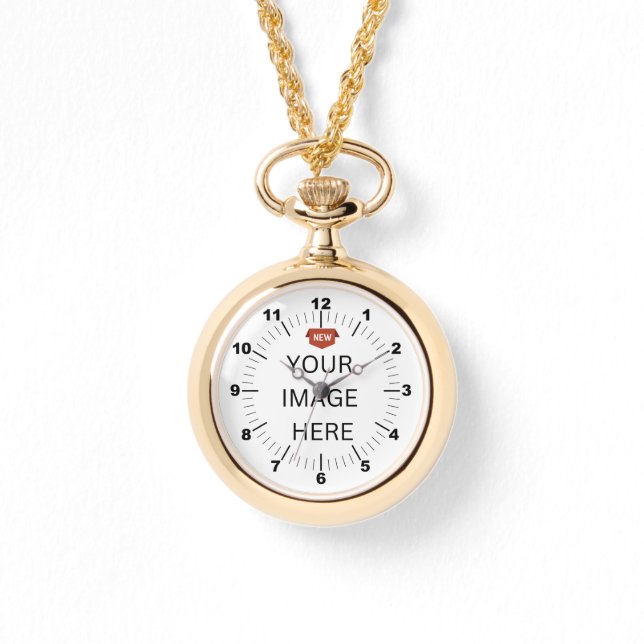 NOUVEAUTÉ ! Montre de collier d'or - Personnalisé (Recto)