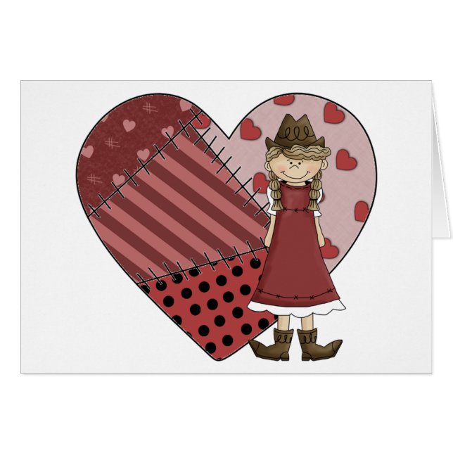 Nouveaux bottes de cow-girl et coeur - blanc (Devant horizontal)