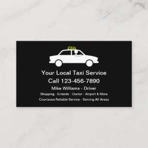 Nouveaux Cartes de visite de service de taxi local