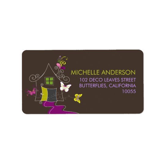Nouveaux étiquettes de adresse à la maison de