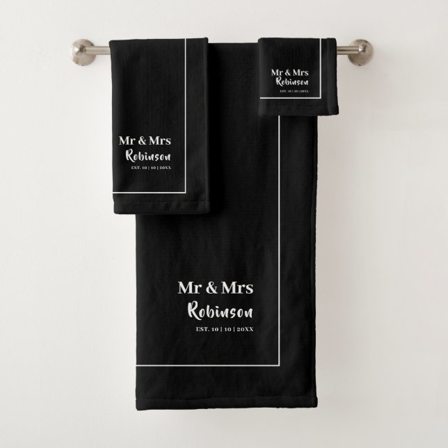 Nouveaux mariés M. & Mme Personnalisé Grand (En situation)