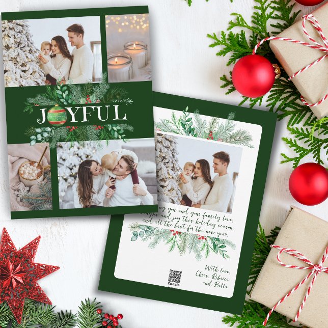 Nouveaux parents joyeux Ornement 4 photos Carte de (Créateur téléchargé)