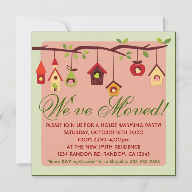 Nouvel accueil jolies invitations pour la fête des (Devant)