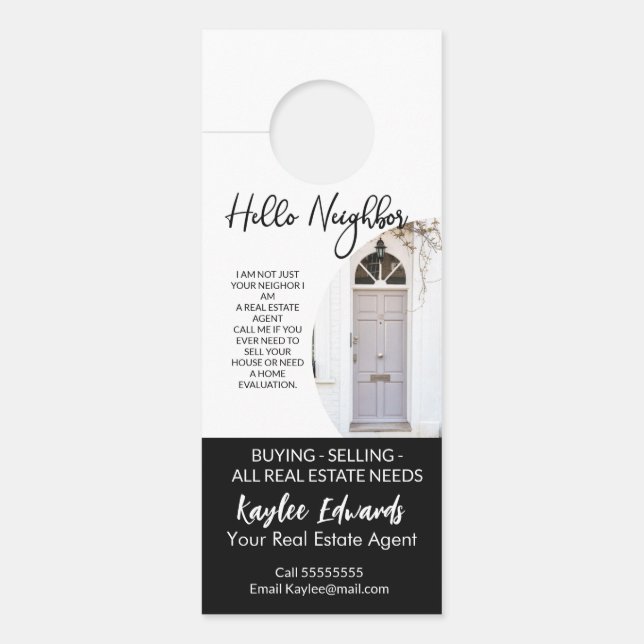 Nouvel affichette de porte de l'agent immobilier (Devant)