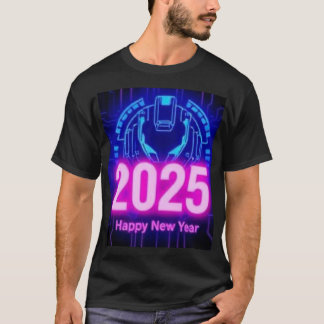 Nouvel An 2025 t-shirt conceptions Cyberpunk Thème