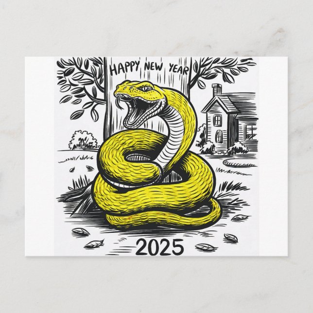 Nouvel An Carte Snake 2025 (Devant)