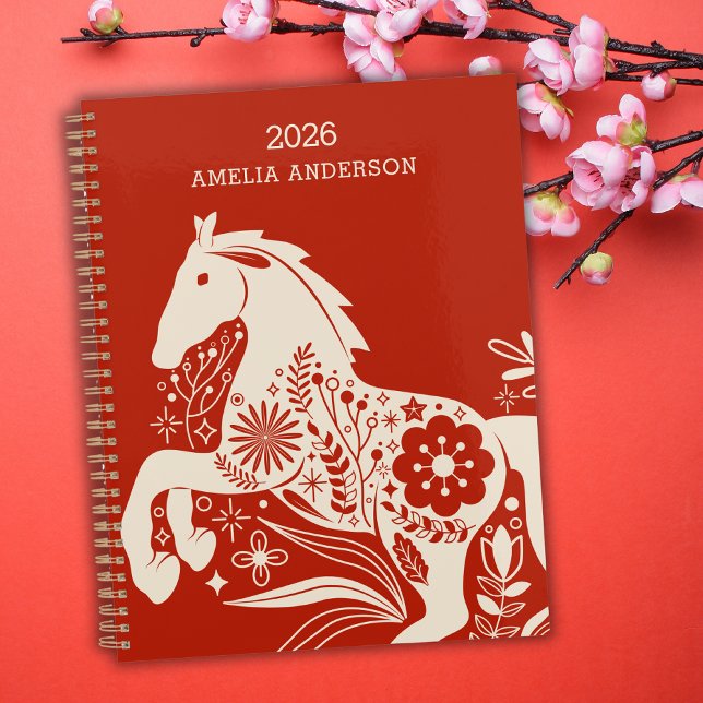 Nouvel An chinois 2026 du Cheval Floral (Créateur téléchargé)