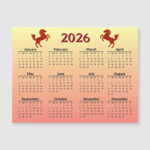 Nouvel An chinois du Cheval 2026 Calendrier