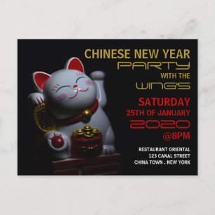 Nouvel An Chinois, Invitation Chat Chanceux
