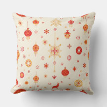 Nouvel an Coussin simple à motif C