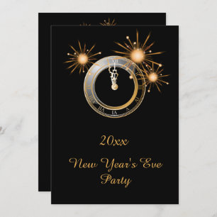 Nouvel An Eve Party Horloge Invitation