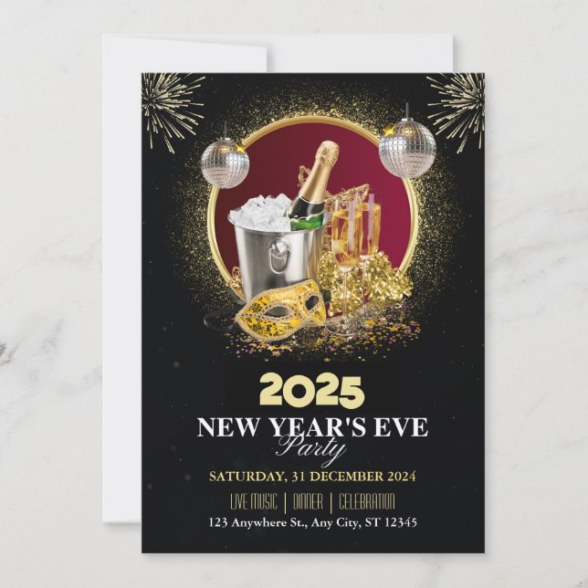 Nouvel An Eve Party Invitation (Devant)