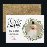 Nouvel An Gold Floral Green Baby Faire-part de nai<br><div class="desc">“Oh! Baby It's Nouvel An" carte de faire-part de naissance photo bébé avec une photo bébé nouveau-né dans le cadre doré et aquarelle de couronne fleurie. Ce modèle sera un carte photo faire-part de naissance parfait pour le nouveau-né du Nouvel An. Souhaitez-vous à tous des Vacances Joyeuses et un Nouvel...</div>